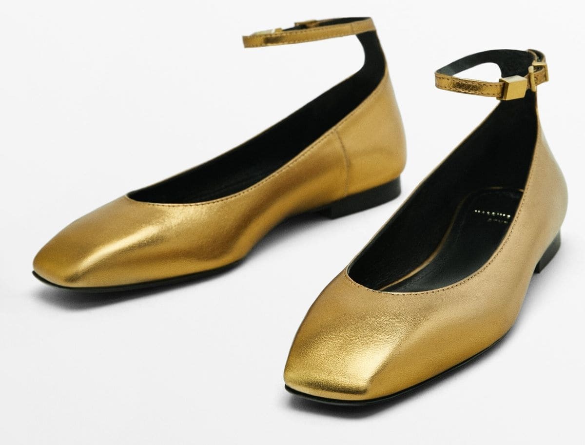 Bailarinas planas metalizadas