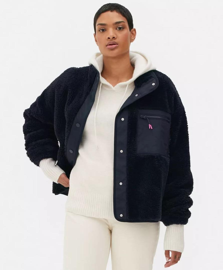 Chaqueta de borreguito sintético con bolsillo de Primark