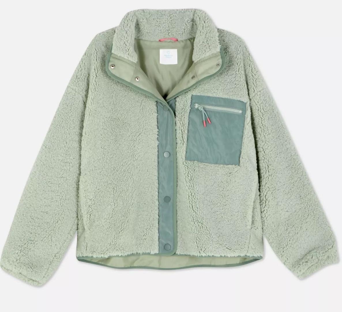 Chaqueta de borreguito sintético con bolsillo de Primark