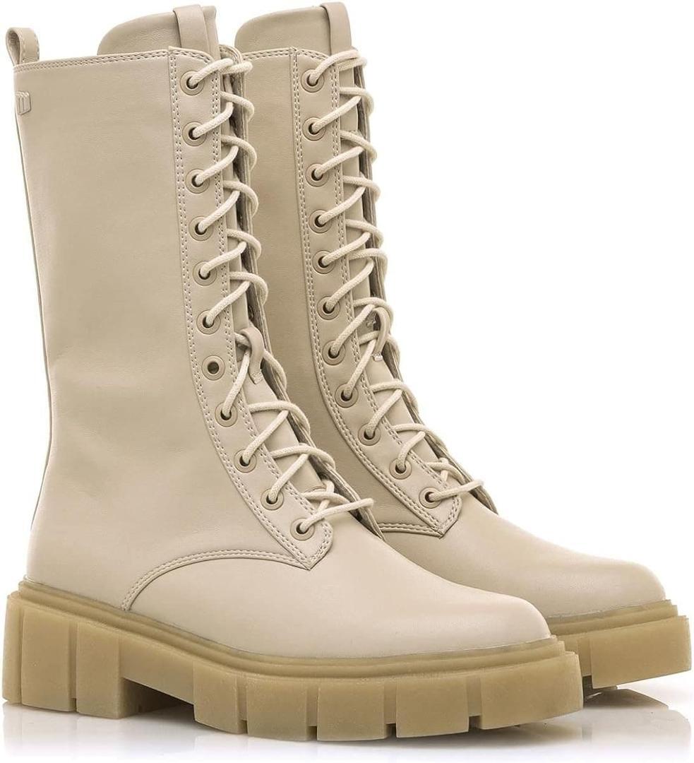 Botas altas con suela de plataforma de Mustang en Amazon