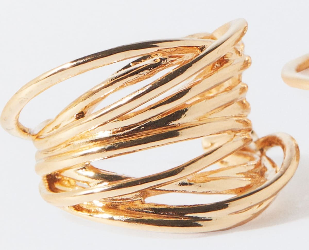 Pendientes de aro color dorado de Parfois