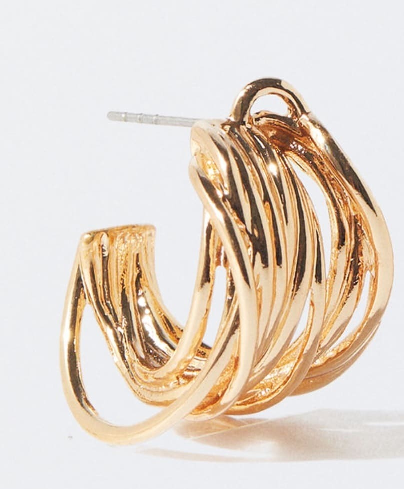 Pendientes de aro color dorado de Parfois