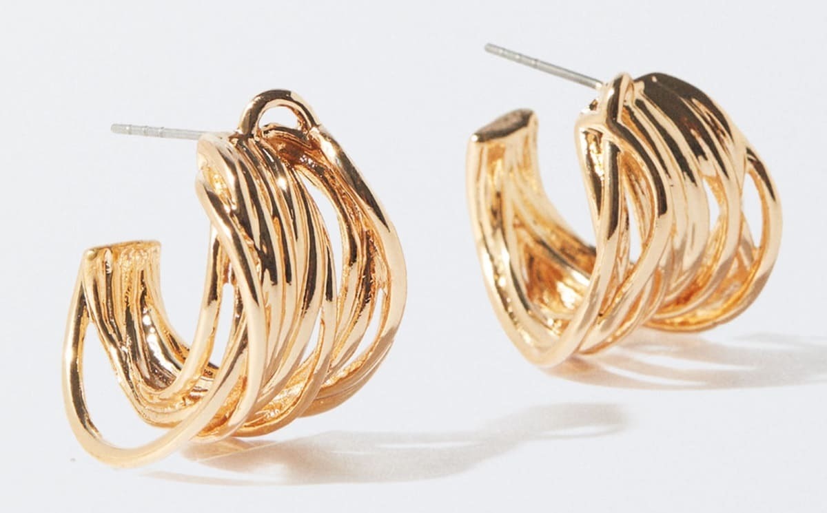 Pendientes de aro color dorado de Parfois