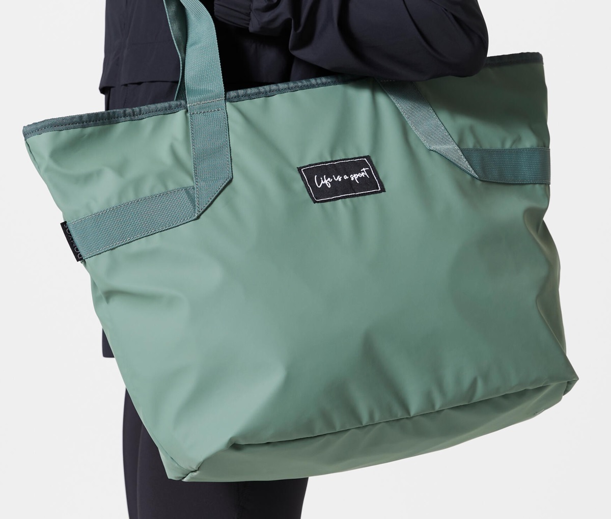 Bolso shopping de Domyos color verde en Decathlon