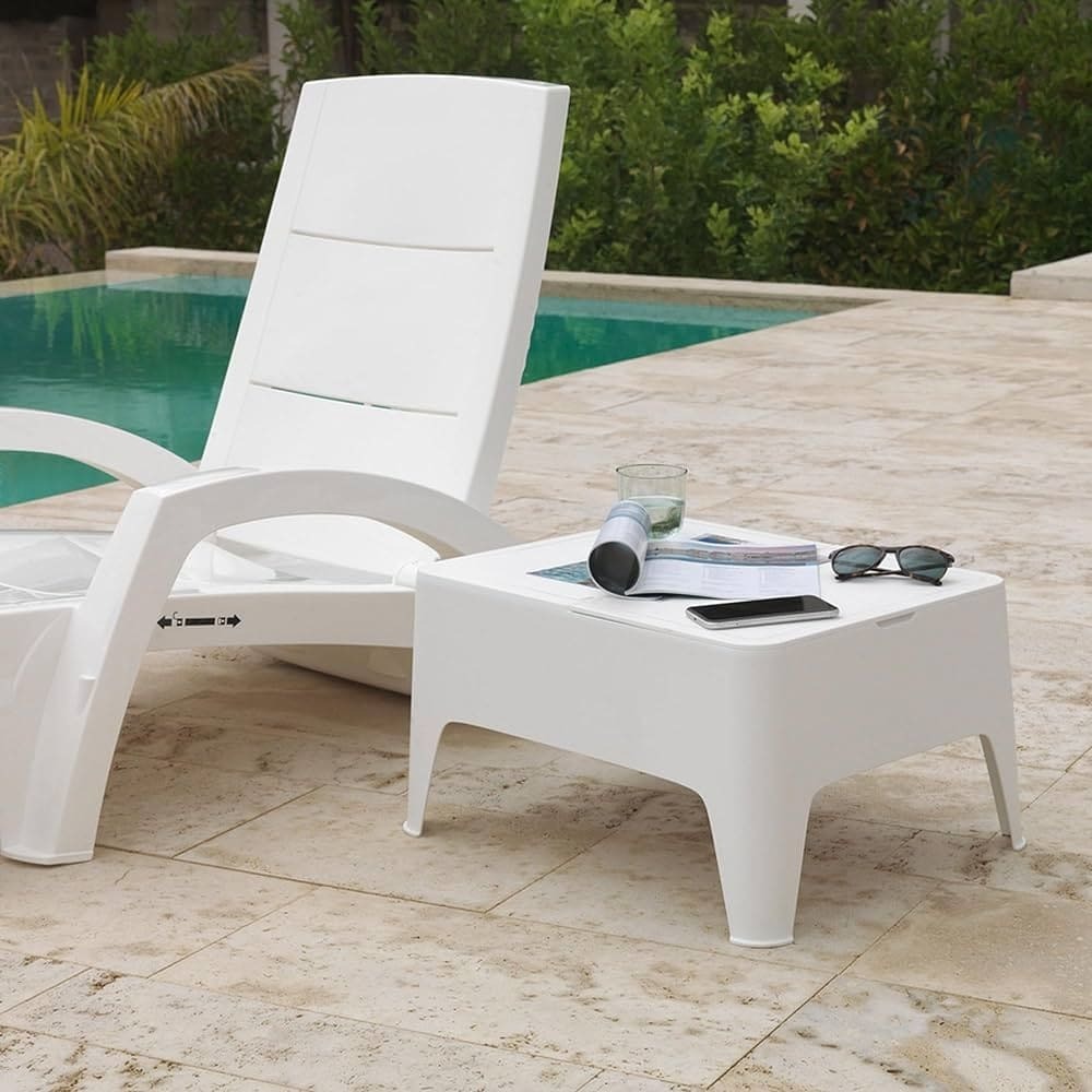 Mesa auxiliar de jardín de polipropileno Alaska