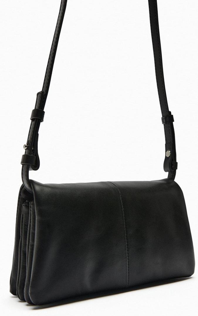 Bandolera básica de piel