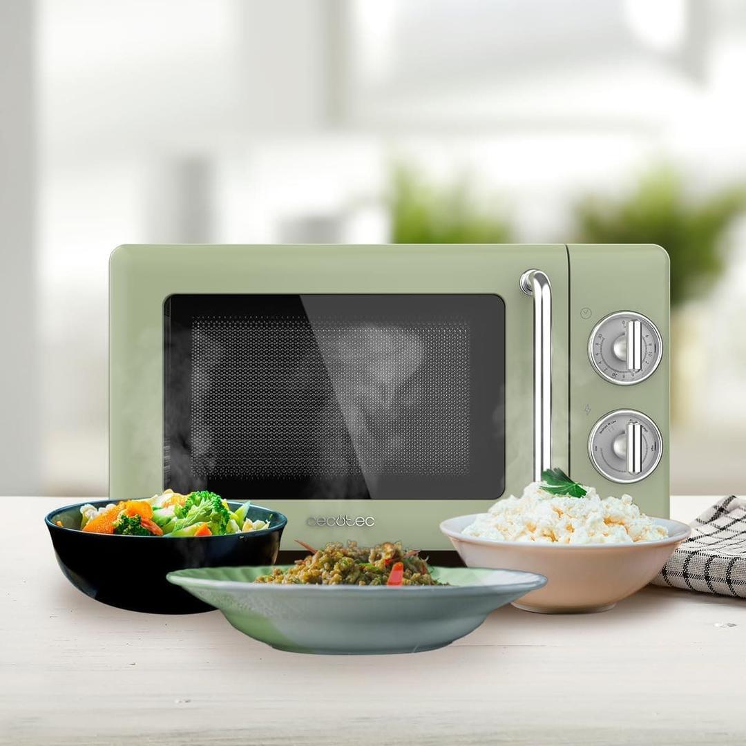 Microondas mecánico de 20 L Proclean 3010 Retro Green de Cecotec en Amazon