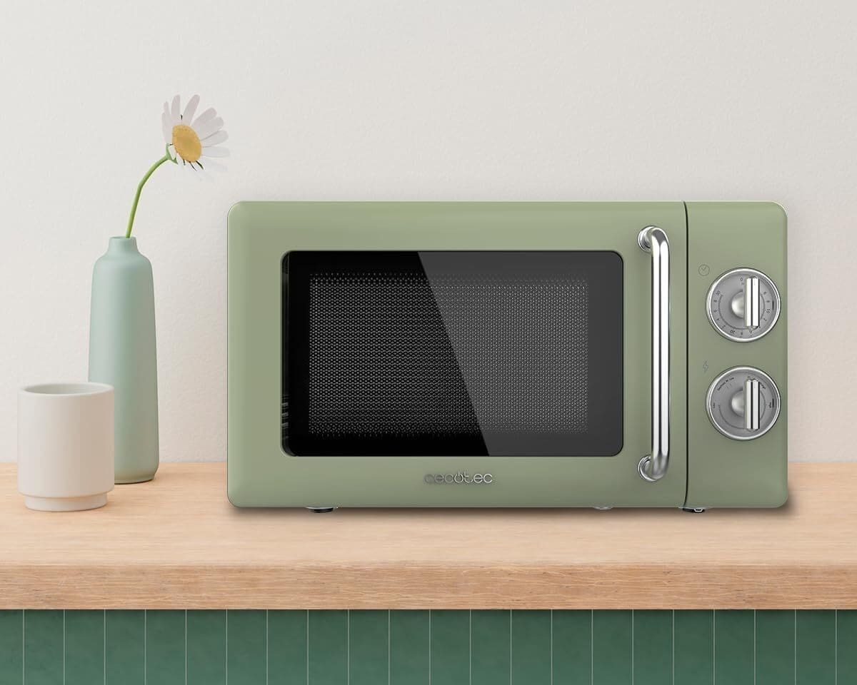Microondas mecánico de 20 L Proclean 3010 Retro Green de Cecotec en Amazon