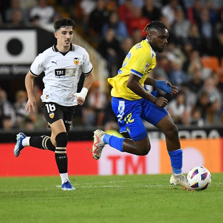 Rominigue Kouamé contra el Valencia CF | Cádiz CF