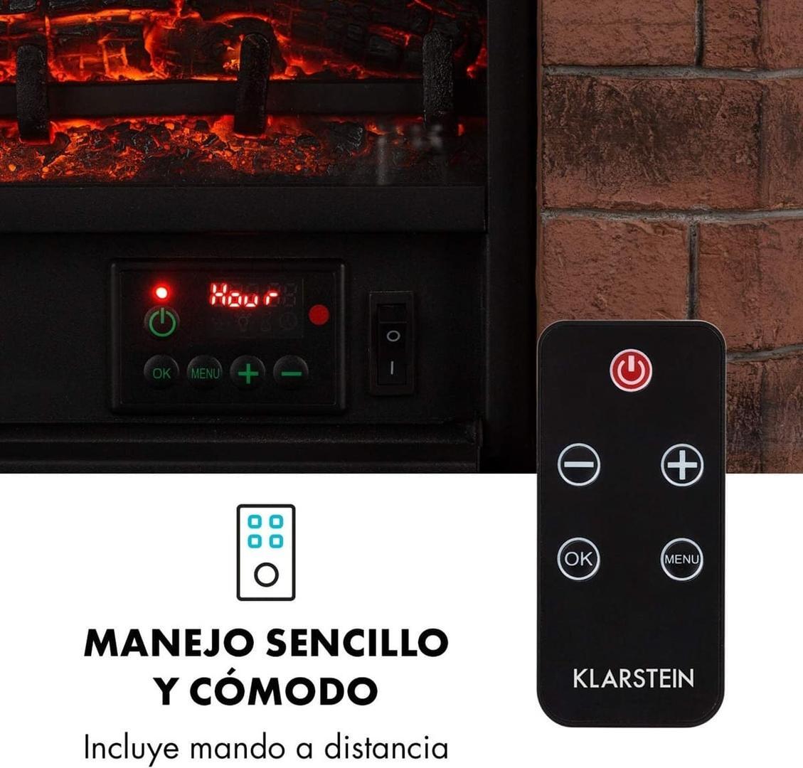 Chimenea eléctrica con efecto llamas de Klarstein en Amazon
