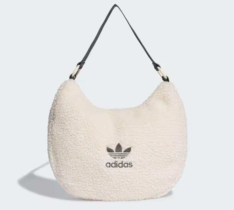 Bolso para el hombro blanco con pelito de Adidas