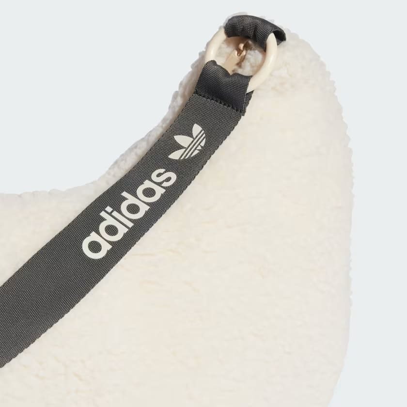 Bolso para el hombro blanco con pelito de Adidas