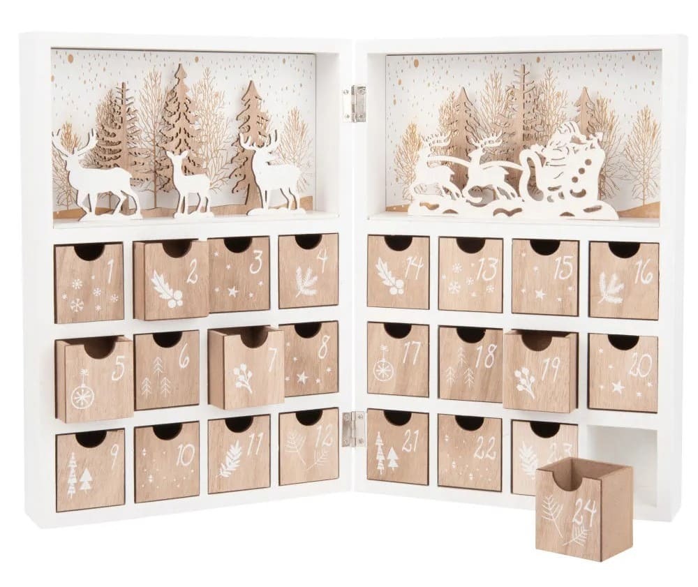 Calendario de adviento en forma de libro