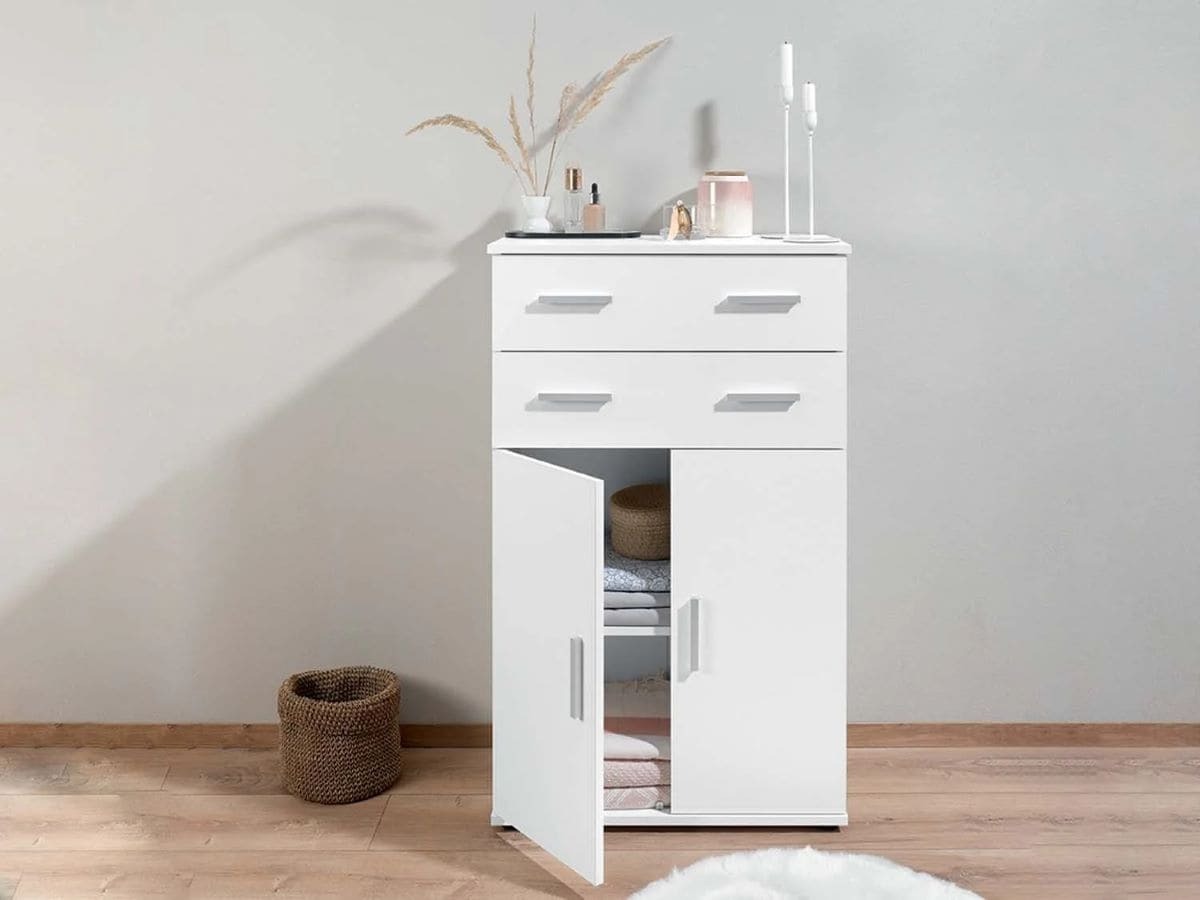 Cómoda con 2 cajones y 2 puertas