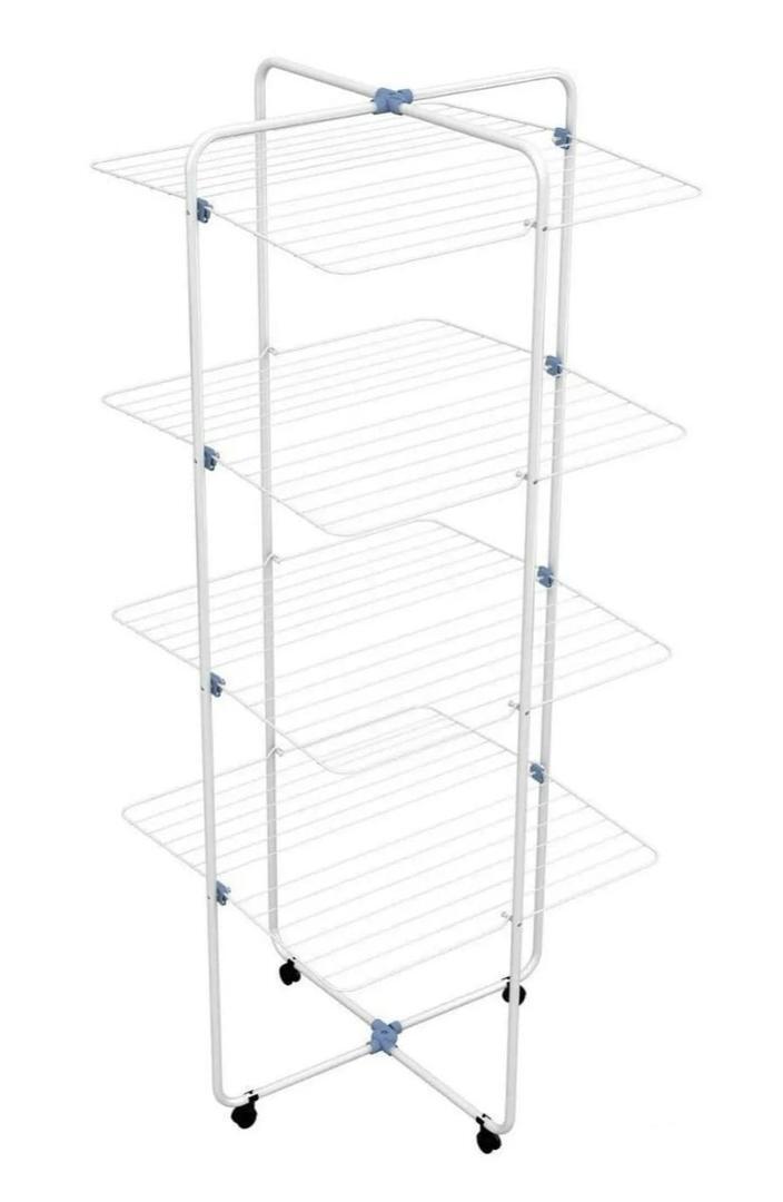 Tendedero de torre vertical con 4 niveles de plegado