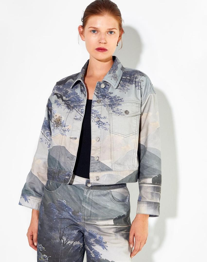 Chaqueta estampada 100 algodón de Parfois