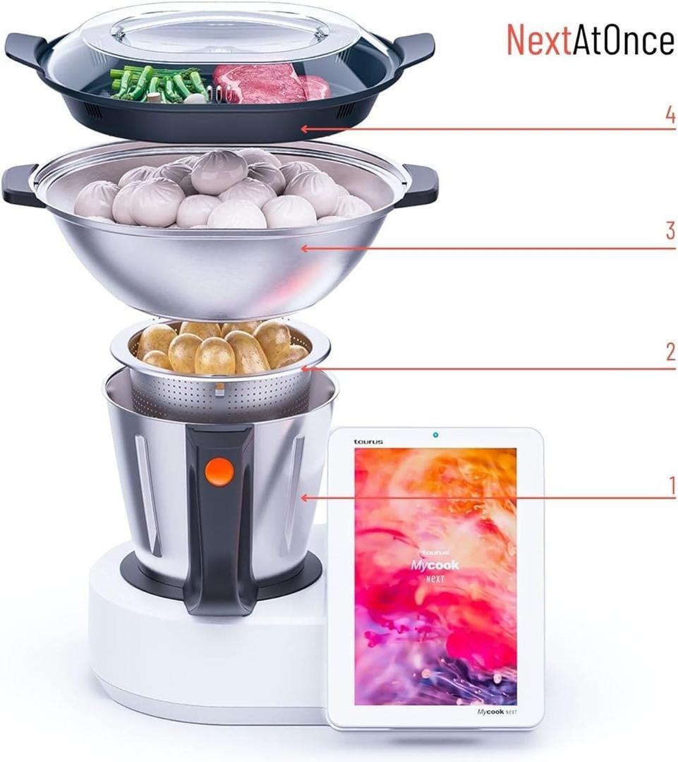Robot de cocina con wifi y pantalla XXL Taurus Mycook Next en Amazon