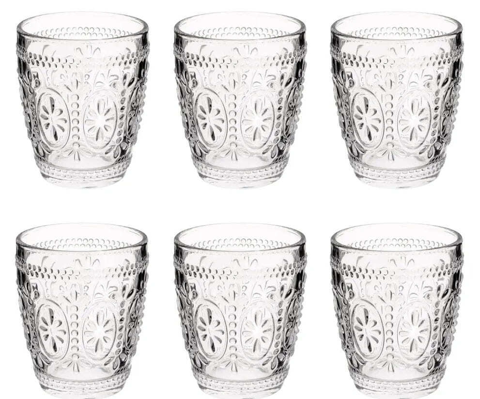 Vaso ancho de cristal FLORAL