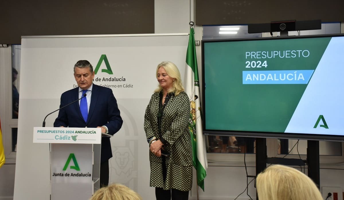 Antonio, durante la presentación de los presupuestos en Cádiz
