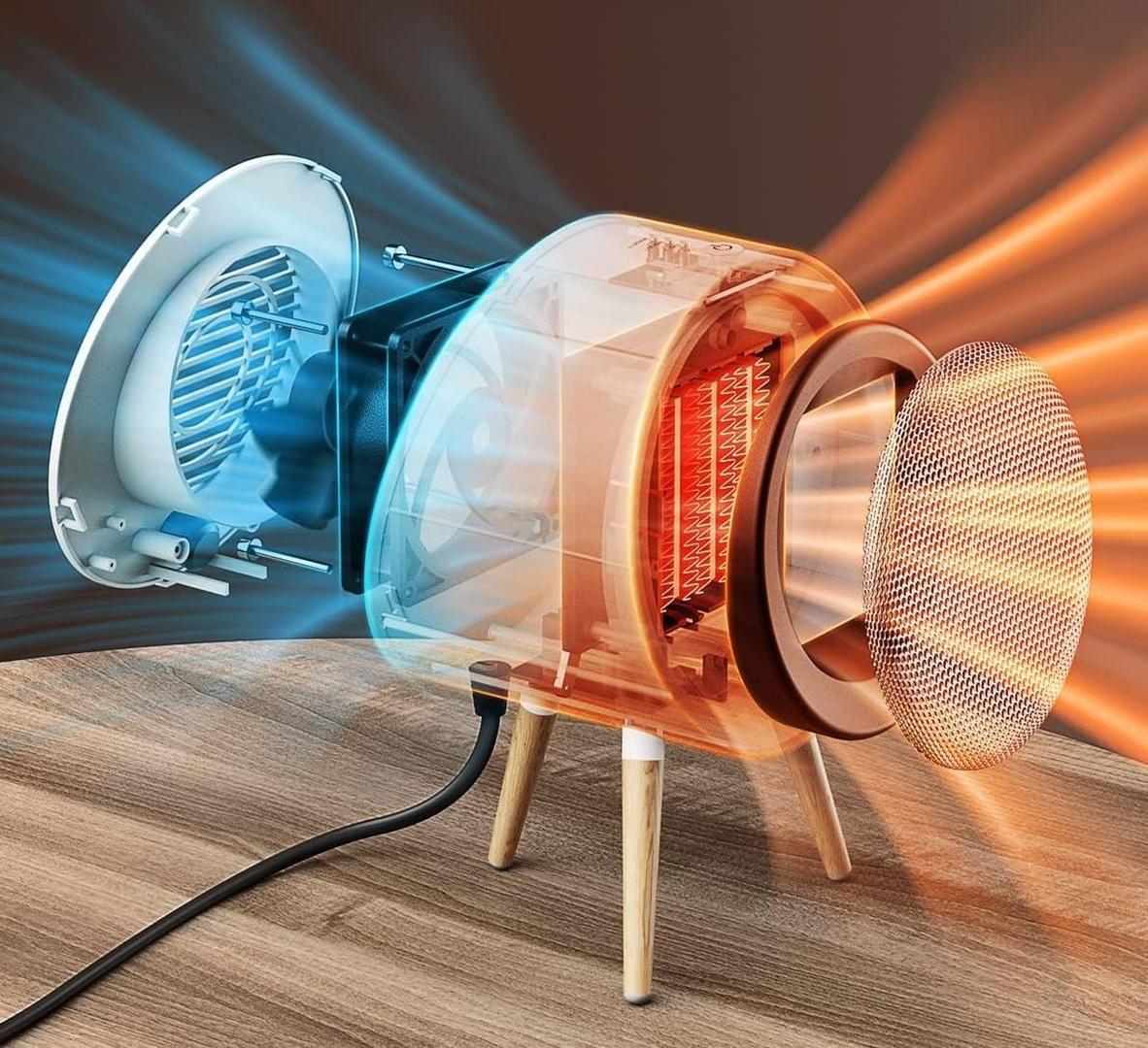 Calefactor moderno de la firma Gaiatop en Amazon