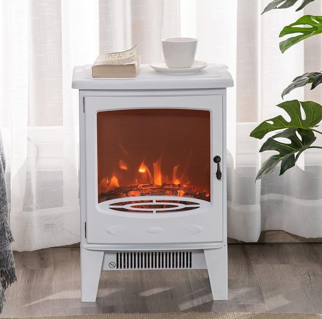 Chimenea eléctrica portátil modelo HOMCOM en Amazon