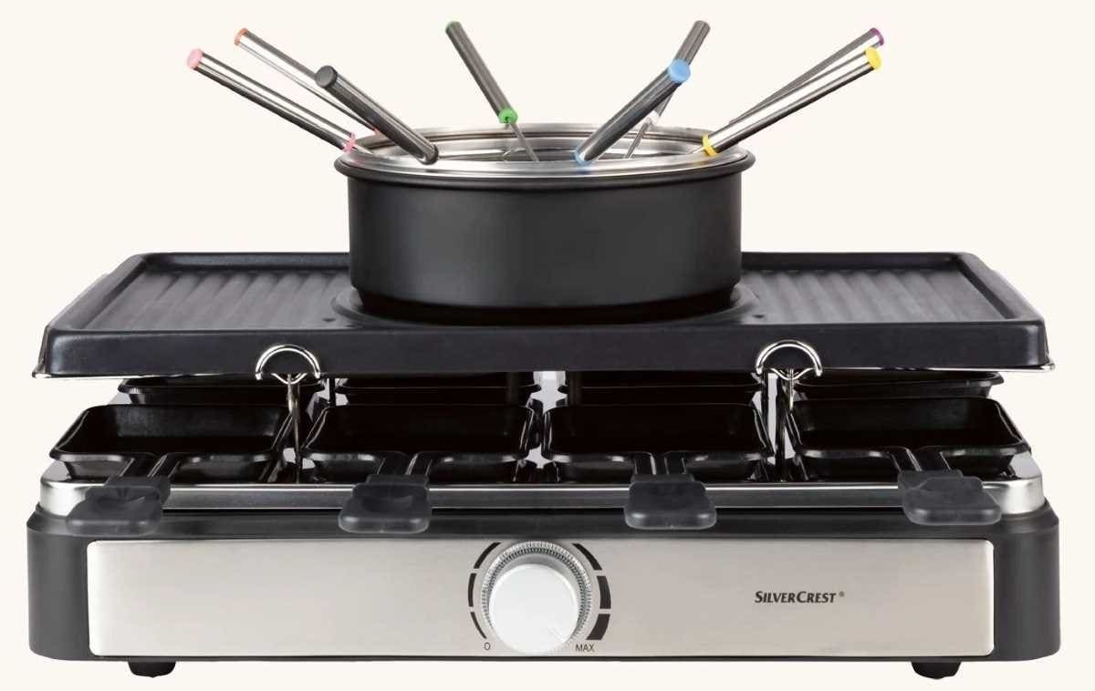 Set de raclette, parrilla y fondue 1400 W de Lidl