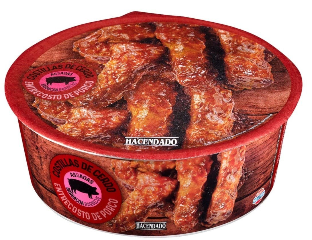 Costillas de cerdo a la barbacoa cortadas