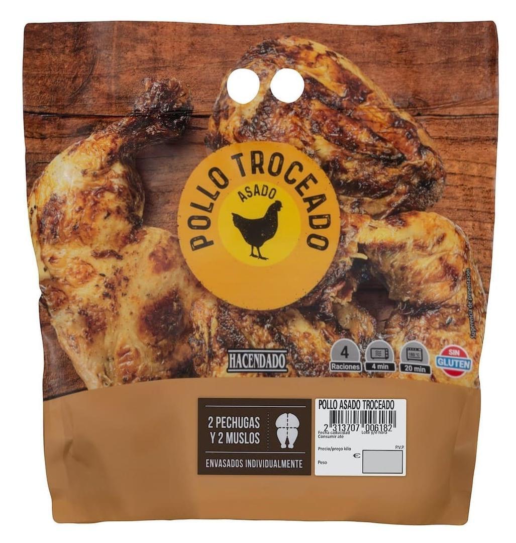 Pollo asado troceado