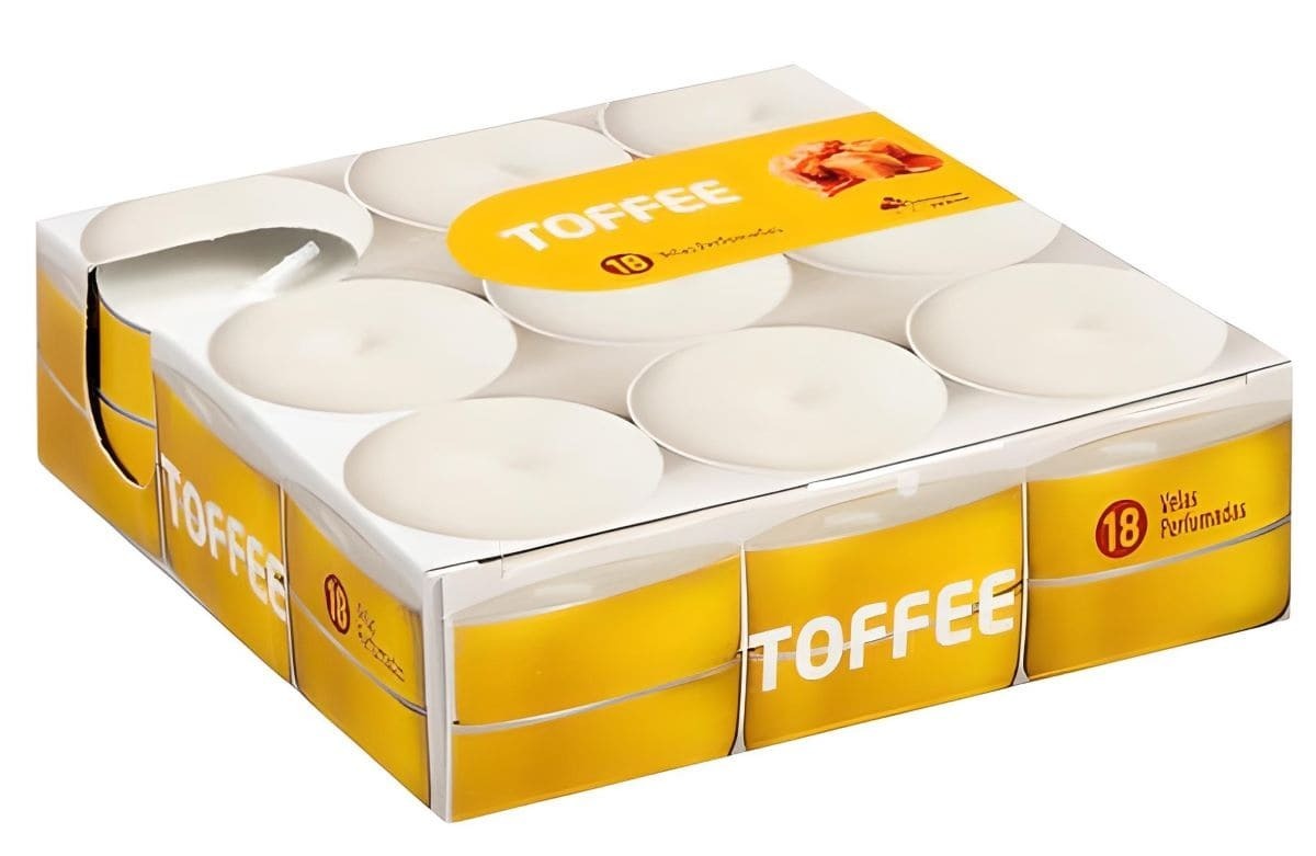 Velas perfumadas con olor a toffee