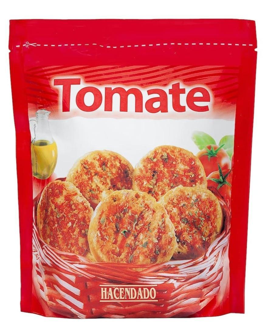 Pan tostado con tomate Hacendado