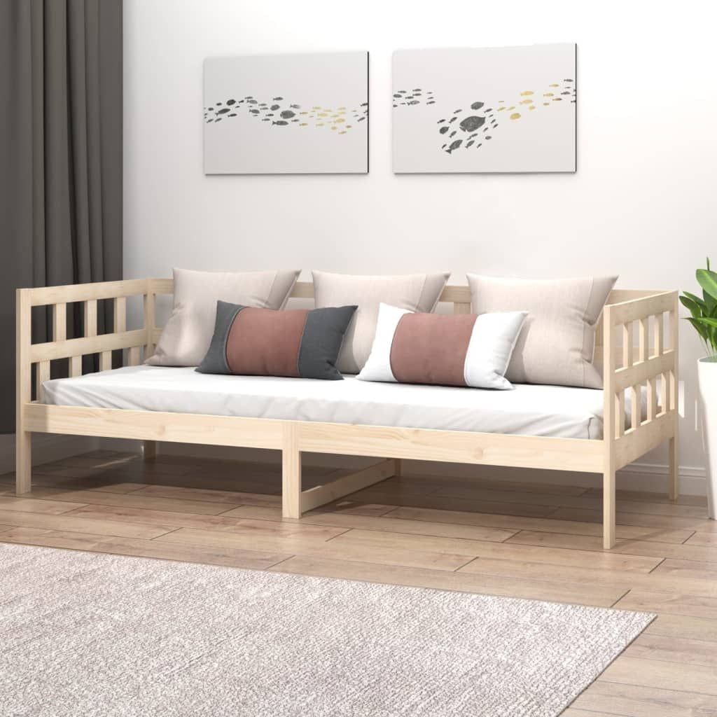 Sofá cama de madera maciza de pino Vidaxl