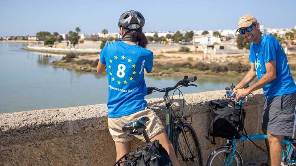 Itinerario Eurovelo 8 a su paso por San Fernando