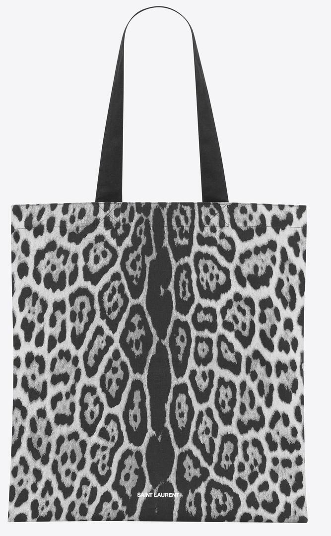 Bolso Tote de leopardo de Rive Droite de Saint Laurent