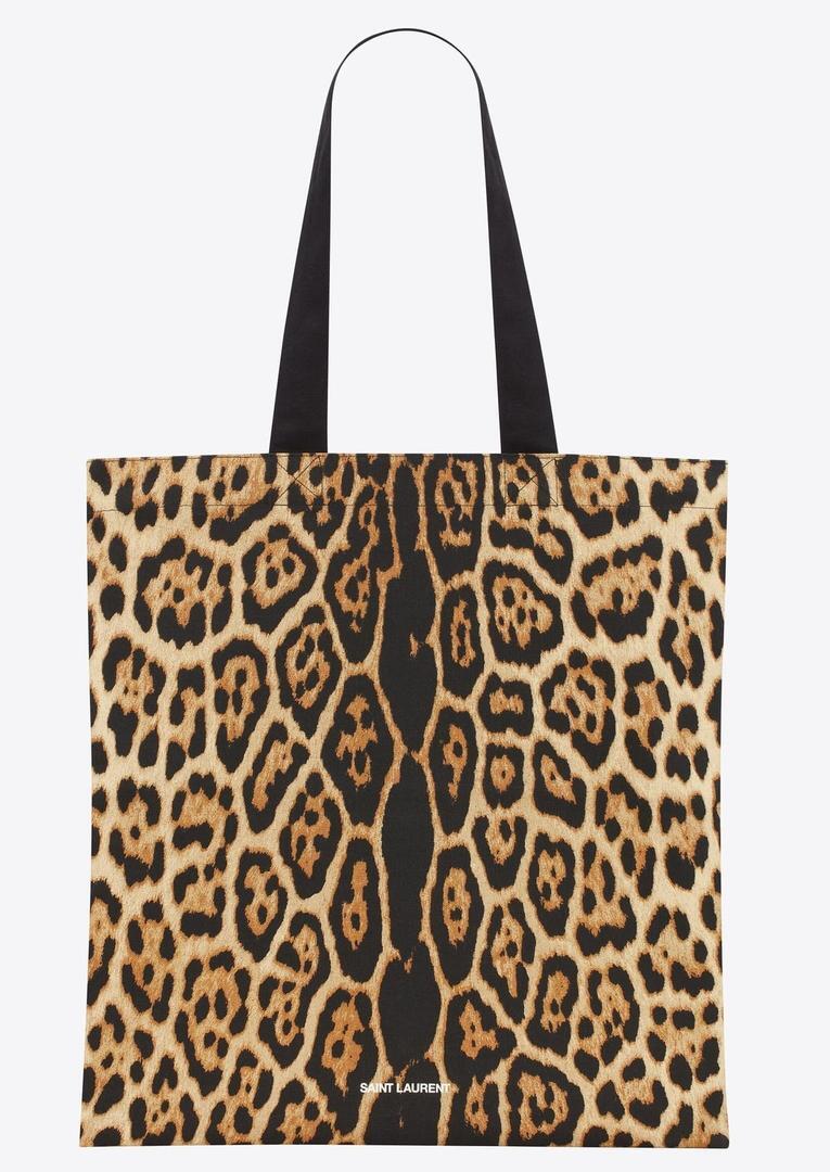 Bolso Tote de leopardo de Rive Droite de Saint Laurent