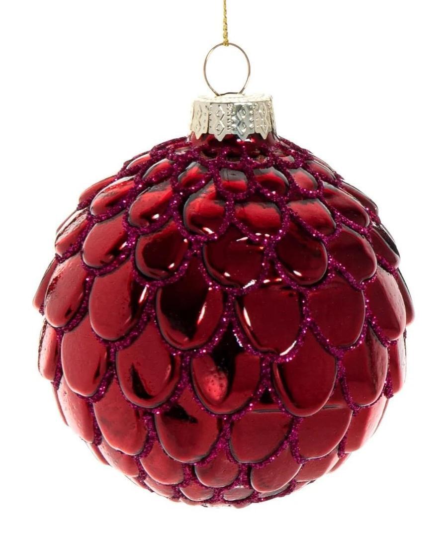 Bolas de navidad con escamas de cristal