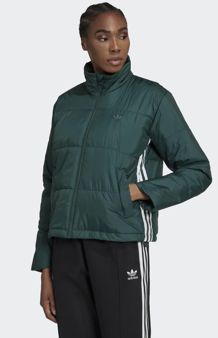Chaqueta corta puffer con cuello de Adidas
