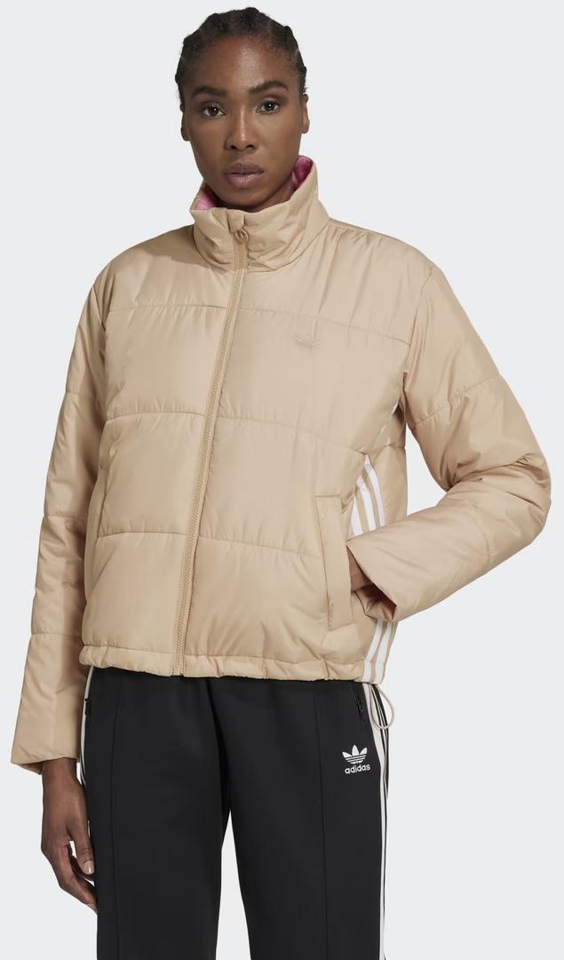 Chaqueta corta puffer con cuello de Adidas