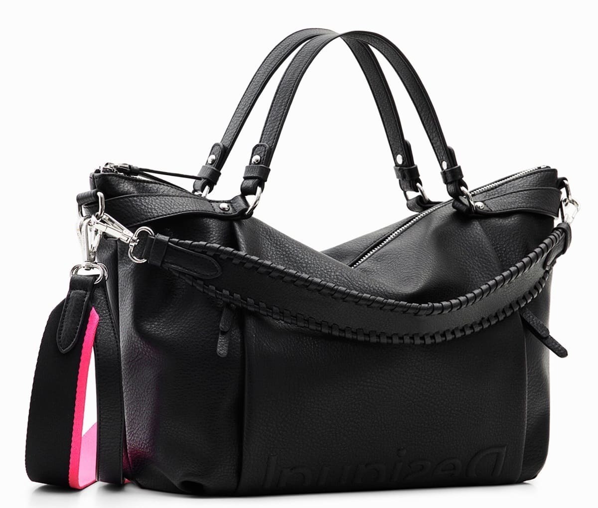 Bolso grande liso con doble asa de Desigual