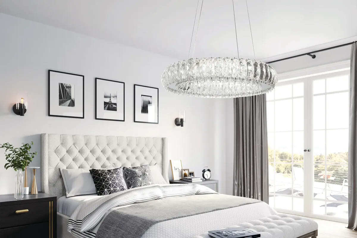 Lámpara de suspensión con cristal LED y control remoto de Leroy Merlin