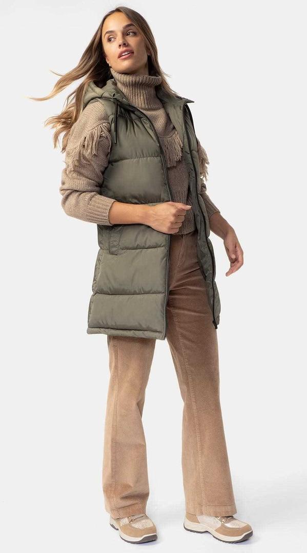 Chaleco con capucha y cremallera sostenible de Mujer Mery Turiel para TEX de Carrefour