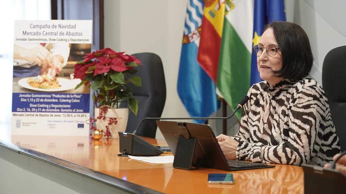 Nela García presenta las novedades navideñas en el Mercado Central de Abastos de Jerez  | Foto: José Antonio Pliego para El MIRA