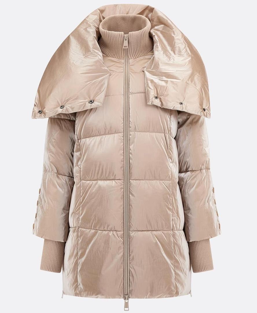 Abrigo acolchado largo laminado de Guess