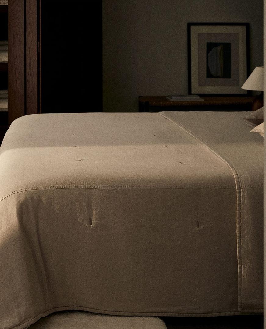 Edredón de lino y algodón