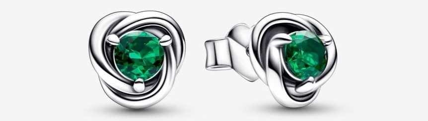 Pendientes de botón Círculo Eternity Mayo