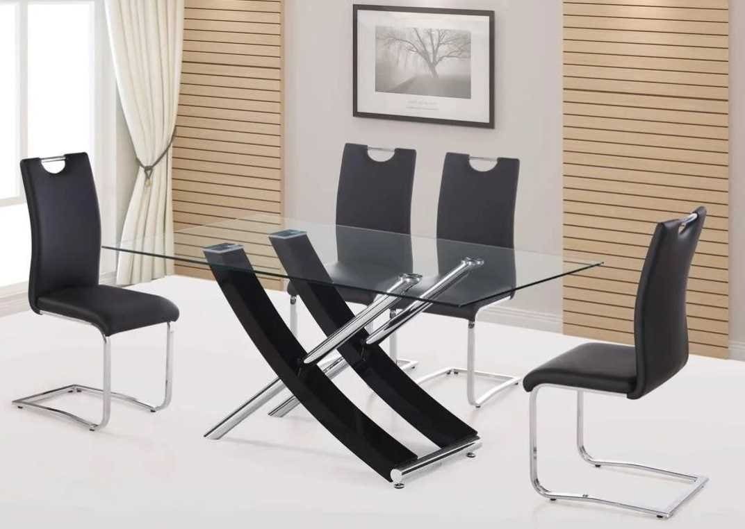 Mesa Diva en vidrio negro lacado de Leroy Merlin