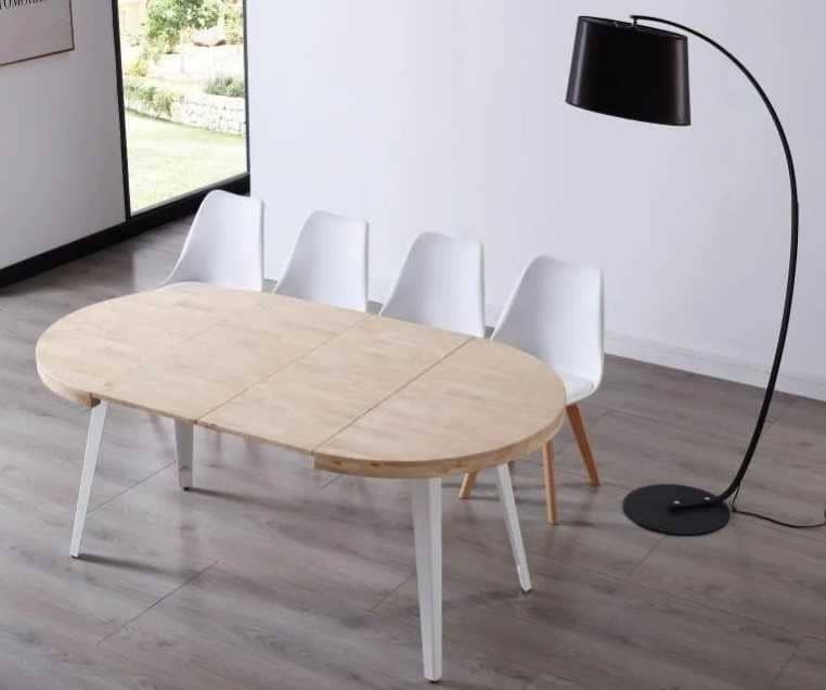 Mesa redonda extensible Berg Blanco de Leroy Merlin