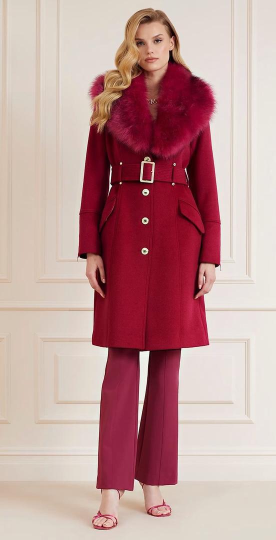 Abrigo de mezcla de lana de Guess