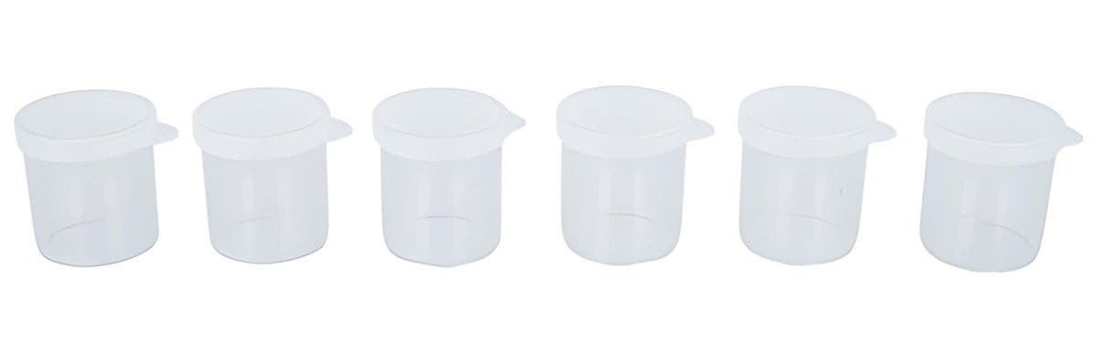 Set de 6 botes con tapa transparentes MENAJE