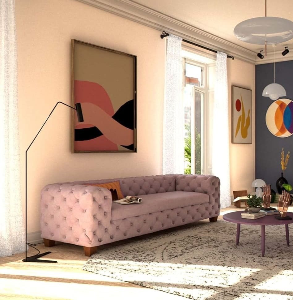 Sofá acolchado de terciopelo modelo Kare Desire de Amazon