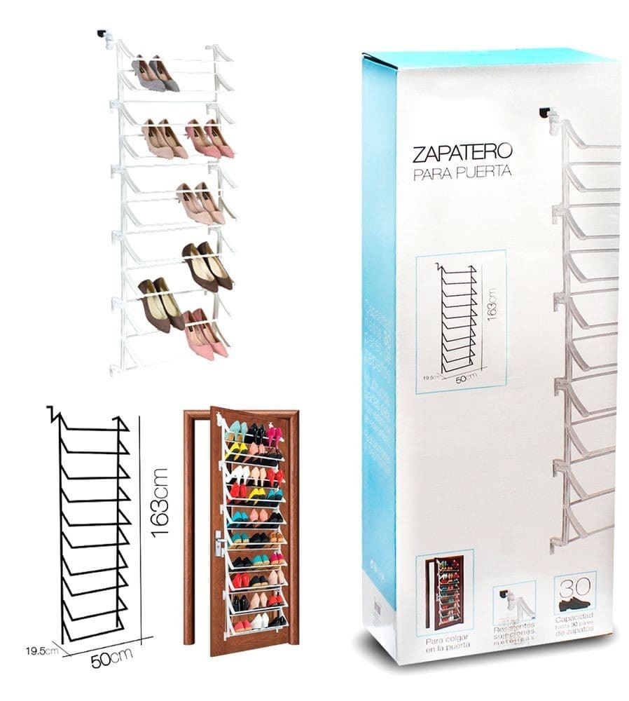 Zapatero de puerta de 30 pares